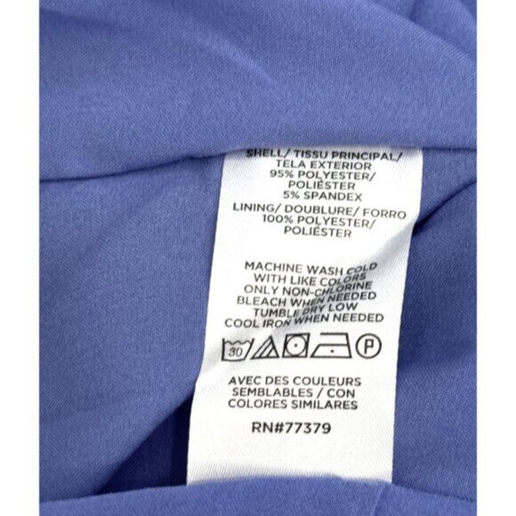 NWT Ann Taylor Fit & Flare Dress Blue Short Sleeve Size 8 - Picture 7 of 8